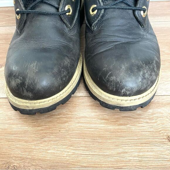 Timberland Classic Black Leather Waterproof Boots Womens Size 4.5 - Picture 5 of 9